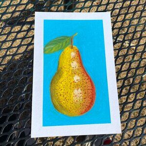 Original Oil Pastel Painting "Pear"